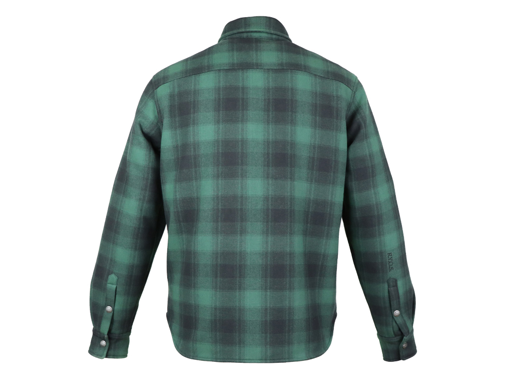 Plaid Bonded Fleece Motorcycle Shirt