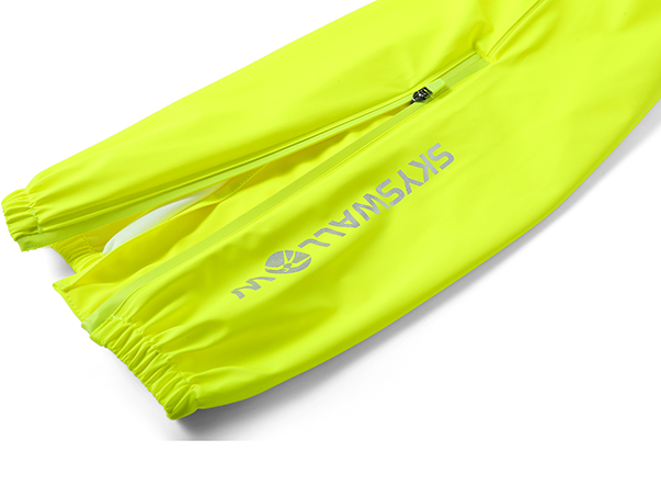 Fluo Yellow PU Motorcycle Rainwear