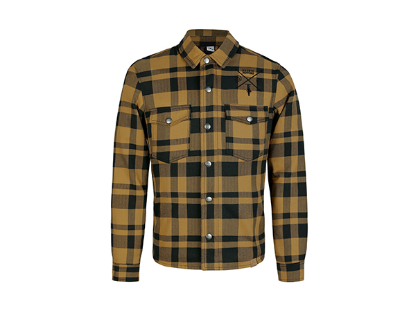 Long Sleeve Plaid Motorcycle Shirt