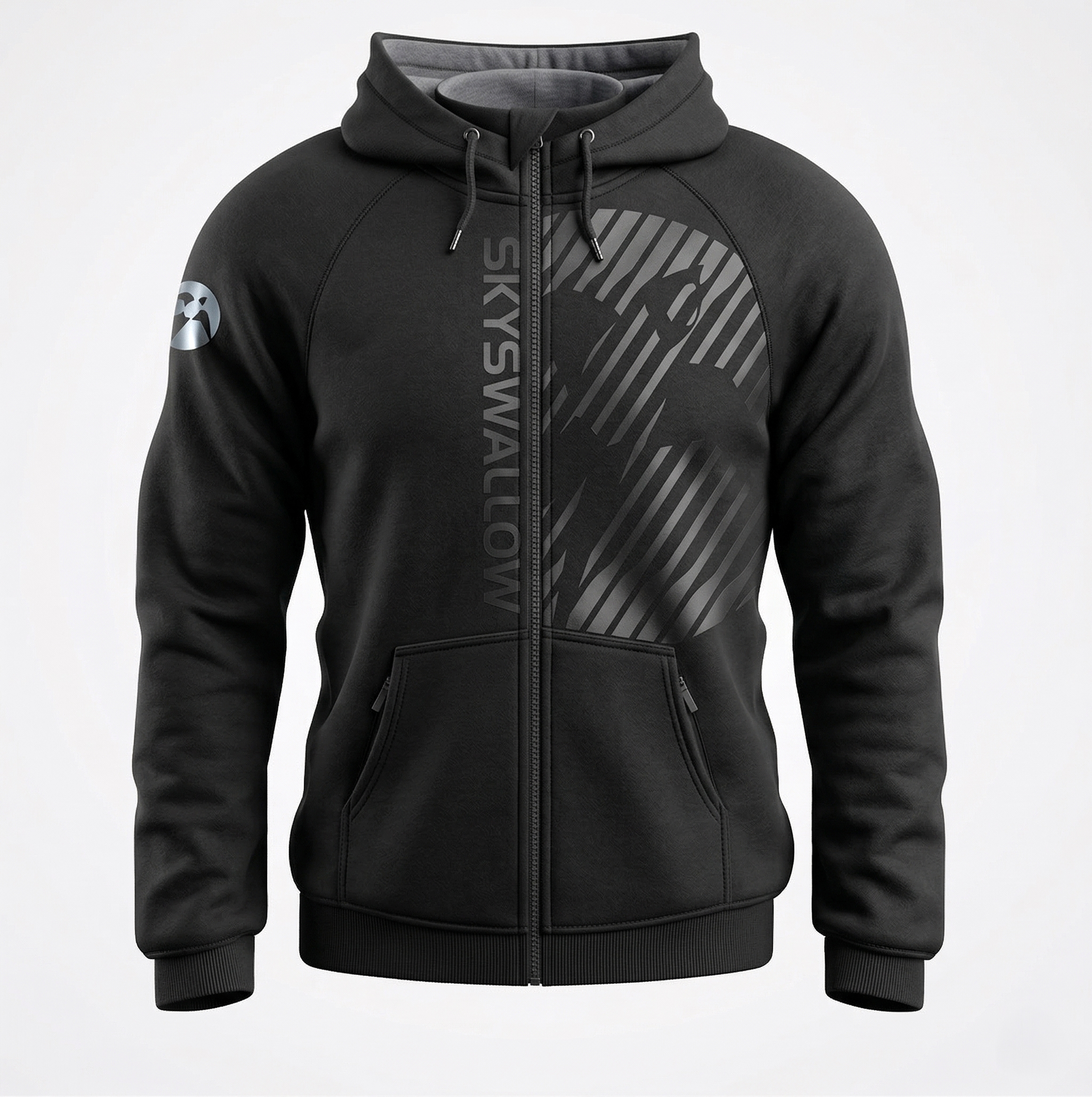 Knitted Mens Hooded Motorcycle Jacket